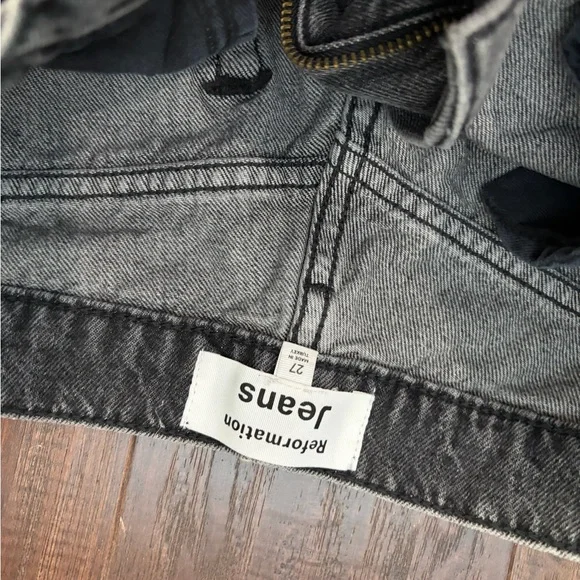 Reformation Cary High Rise Slouchy Wide Leg Jeans Sz 27 - Picture 2 of 5